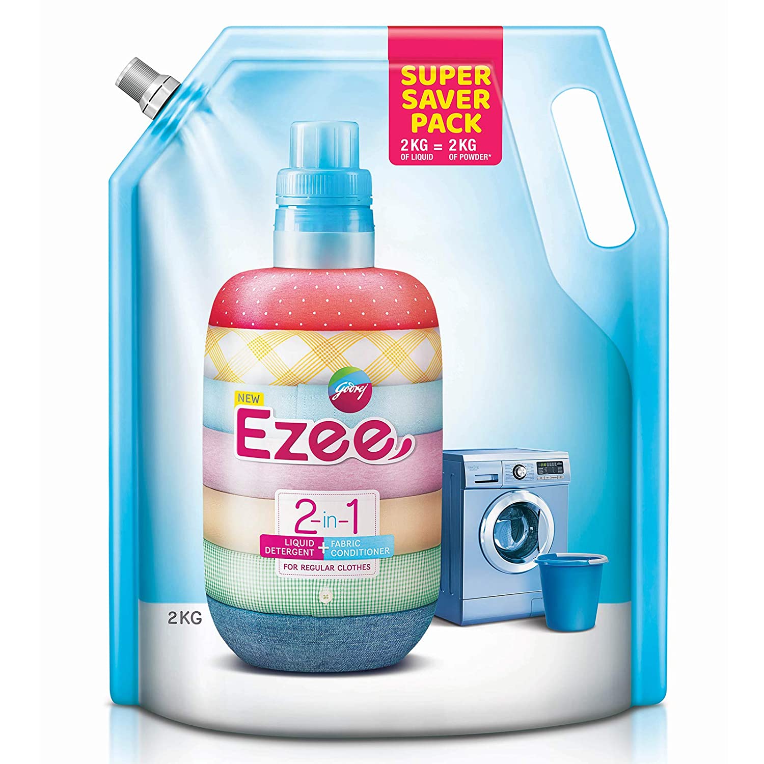 GODREJ EZEE 2 IN 1 LIQUID DETERGENT 2kg         